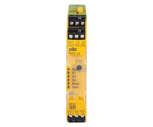 DIN Rail Safety Relay Module, DPST-NO, 24V DC, 6A, Screw Clamp - 750103
