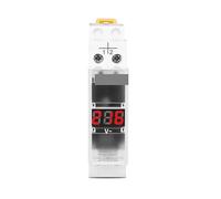 Din Rail Single Phase Voltage Meter Ac 40-500V Modular Voltmeter Gauge Indicator LED Digital Display 110V 230V BIANMTSW(Transparent)