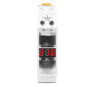 Din Rail Single Phase Voltage Meter Ac 40-500V Modular Voltmeter Gauge Indicator LED Digital Display 110V 230V(Not Transparent)
