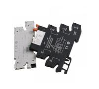 Din Rail Slim Relay Module HF-41F Integrated Power Relay With Relay Holder 12V 24V 48V 110V 230V Relay Socket 6.2mm AUOQKQUT(Grey 24VACDC)