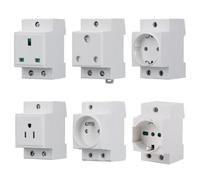 Din Rail Socket Flame Retardant Nylon with Earthing Protection for Stable Power Supply in Distribution Box Gaw System