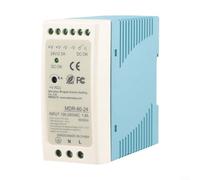 DIN Rail Switching Power Supply 24V/60W, MDR-60-24 AC 100-240V to DC/24V Converter with LED Indicator, Compact Transformer for Industrial Automation