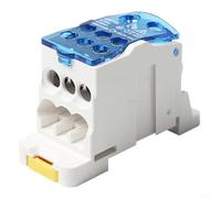 DIN Rail Terminal Block 80A-500A Junction Box Distribution Connector with Flame Retardant Base, Quick Wiring Design for Electrical Installations