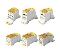 DIN Rail Terminal Block Junction Box Multiple Outputs for 80A to 500A Power Connections with Flame Retardant Insulation (160A)