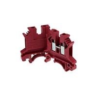 Din Rail Terminal Block UK-2.5B 10Pcs Wire Electrical Conductor Universal Connector Screw Connection Terminal Strip Block UK2.5B(Red)