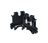 Din Rail Terminal Block UK-2.5B 10Pcs Wire Electrical Conductor Universal Connector Screw Connection Terminal Strip Block UK2.5B(Black)