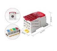 DIN Rail Terminal Block with Easy Access Design, Supports Various Current Ratings from 80A to 500A for Electrical Systems (250A)