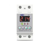Din Rail Voltage Display Relay ON/Off Adjustable Over Under Voltage proteciotn Device Automatic Reconnect Protector 40A 60A(40A)