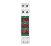 Din Rail Voltmeter 3 Digits Lcd Display Isolated Triple Way Modular Voltage Meter For Dc 11 To 310v Electrical Equipment