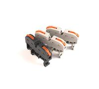 Din Rail Wire Connector Terminal Block Quick Wiring Compact Splicing 211 Quick Cable Connector Terminal Block IDGTTLDF(211 Black,50PCS)
