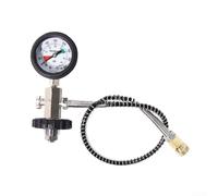 DIN Scuba Pressure Gauge G5/8-14 Thread Connection 400 Bar Range Luminous Black Rubber Housing 50 Cm Reinforced Spring Hose