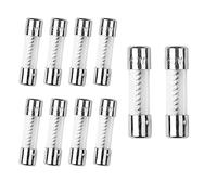 DIN STUDIO 10Pcs 5A 250V Glass Slow Blow Fuse T5AL250V 5x20mm