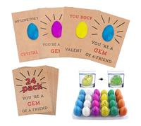 Din0 Egg Toys, 24 Pack Dinosaur Eggs - Hatch Egg Crack Science Kits, Novelty Din0 Egg with Assorted Colours for Over 3 Years Old