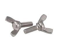 DIN316 M3 M4 M5 M6 M8 M10 304 Stainless Steel Hand Tighten Screws Butterfly Bolt Wing Thumb Screw Claw(20mm,M4 10pcs)
