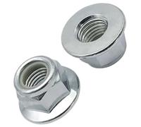 DIN6926 Metric M4 M5 M6 M8 M10 M12 Zinc Plated Hex Flange Nylon Insert Lock Nut Self-locking Nylock Locknut(M8-5Pcs)