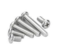 DIN7985 M1 M1.2 M1.6 M2 M2.5 M3 M4 M5 M6 M8 304 Stainless Steel Round Pan Head Machine Screw Button Head Cap Cross Bolt(80mm,M6 (20pcs))