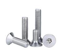 DIN7991 5-50pcs M2 M2.5 M3 M4 M5 M6 M8 M10 304 Stainless Steel Hexagon Hex Socket Countersunk Screw Flat Head Screw Bolts(40mm,M2.5 50pcs)