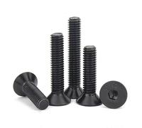 DIN7991 M2 M3 M4 M5 M6 M8 M10 M12 Black 10.9 Alloy Steel Hex Hexagon Socket Countersunk Head Cap Machine Screws Flat Allen Bolt(14mm,M3 50pc)
