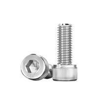 DIN912 A2-70 304 Stainless Steel Hex Socket Head Cap Screws M2 M2.5 M3 M4 M5 M6 M8 Up To M30(100mm,M10 5pcs)