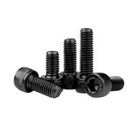 DIN912 Hex Socket Bolts Black Metric Threaded Hexagonal Carbon Steel Grade 12.9 Machine Screws DIY Bolt M2M3M4M5M6M8M10M12M14M16(45mm,M6 (10Pcs))