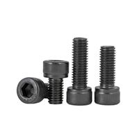 DIN912 M1.6 M2 M2.5 M3 M4 M5 M6 M8 M10 M12 Black Galvanized 304 Stainless Steel Hexagon Hex Socket Head Bolt Screw(12mm)