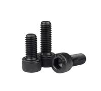 DIN912 Stainless Steel 304 Hex Socket Cap Head Screw or grade 12.9 steel allen Screws 5-10Pcs M1.6 M2 M2.5 M3 M4 M5 M6 M8(Black,12MM_M2)