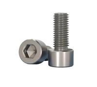 DIN912 Titanium Alloy GR5 TC4 Hex Socket Cap Screws M1.6 M2 M2.5 M3 M4 M5 M6 M8 M10 M12(M6x40 2pcs)