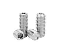 DIN913 304 Stainless Steel A2-70 Hexagon Socket Flat Point Set Screws Allen Headless Grub Screws M1.6 M2 M2.5 M3 M4 M5 M6 M8 M10(2mm,M2.5 50pcs)