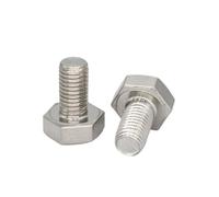 DIN933 External Outside Hex Hexagon Head CAP Screw Bolt M7 M9 1mm 1.25mm 1.5mm Thread Pitch 10-100mm 304 Stainless Steel(1Pc M9x1.25x45mm)