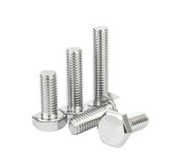 DIN933 M3 M4 M5 M6 M8 M10 M12 M14 M16 External Hex Head 304 Stainless Steel Screw A2-70 Hexagon Cap Bolt Hexagonal Shape Screw(M4 (20pcs),12mm)
