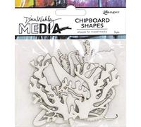 Dina Wakley Media CHIPBOARD Shapes Ocean, One Size