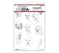 Dina Wakley Media Cling Rubber Stamps - The Littles MDR83269