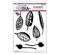 Dina Wakley Media Cling Stamps 6"x9" - Bold Botanicals MDR87755