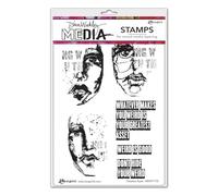 Dina Wakley Media Cling Stamps 6"X9"-Greatest Asset