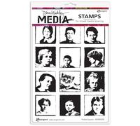 Dina Wakley Media Cling Stamps 6"X9"-Pocket Squares
