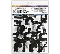 Dina Wakley Media Collage Tissue Paper 7.5"X10" 20/Pkg-Painted Marks