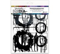Dina Wakley Media Transparencies 8.5"X10.75" 2/Pkg-Frames & Figures Set 1