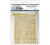 Dina Wakley Media Typed Ledgers 12/Sheets-Set 1