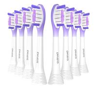 DINATIS 10 Pcs Replacement Toothbrush Heads for Philips Sonicare Electric Toothbrush ProtectiveClean 4100/5100/6100, DiamondClean 9300/9500, ExpertClean 7500, FlexCare, 2/3 Series, C3 G3 W3, Click-On