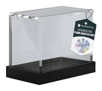 Dinavio Crafthouse Booster Box Acrylic Display Case,Pokemon Booster Box Case Acrylic Display Storage,Cards NOT Included,Premium Acrylic Magnetic Box with Top Load Lid 5mm Thick Acrylic (Black Base)