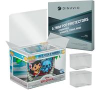 Dinavio Crafthouse Premium 0.7mm Heavy Duty Pop Protectors Compatible with Towns/Moments/Rides - Ultra Thick 0.7mm FNKO Pop Protector, Crystal Clear, UV Protection, Scratch Resistant (2 Pack)