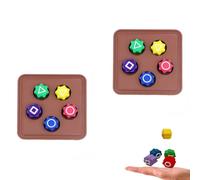 Dinblex Gonggi Game, Korean Traditional Game, Jack Stone Play Set, 2 Set with Base, 5 Gong-gis, 1 Base, Unisex, Ages 6+