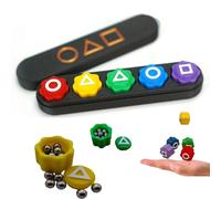 dinblex Upgraded Weighted Gonggi Game,Gonggi Korean Game, Jack Stone Play Set Hand-Eye Coordination Training Toy Catching Pebble Play Set Korean Traditional Set (1 Set with Case)