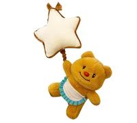 Dinchaakuarry Baby Stroller Pendant Bell - Butter Bear Carseat Rattle Pendant Bell with Star | Activity Music Box Chime Sensory Toy for Birthday