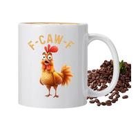 Dinchaakuarry Chicken Coffee Mug - Funny Rooster Ceramic 350ml Novelty | Men Water Mug Drinking Cups,for Wine Juice Beer Milk Women Friends Holiday Birthday Christmas Valentines Halloween