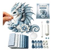Dinchaakuarry Dragon DIY Sewing Kit - Stuffed Animal Project with Pre Cut Pieces and Decorative Accessories | Handmade Craft Collection, Educational Set for Adults Teens Beginners Home Decor Display
