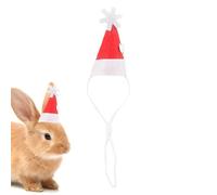 Dinchaakuarry Guinea Christmas Hat, Small Animal Hat Costume, Red Small Christmas Pet Hat with Adjustable Elastic Band for Hamster, Guinea, Chinchilla