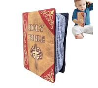 Dinchaakuarry Holy Bible Pillow Book - Soft Openable Cushion, Verse Revealing Toy| Decoration, Religious Toy, Christian Home Accessory, Educational Kids Pillow, Faith-Inspir
