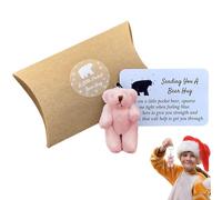 Dinchaakuarry Love Token Bear Hugging Hug Riminder, Little Pocket Bear, Bear Love Token We Give Us A Bear That Needs It For Graduation, Birthday, High