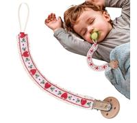 Dinchaakuarry Pacifier Chain,Teether Toys for Boy Girl - Toddler Pacifier Holder Leash for 0-3 Years Boys and Girls, Embroidering Teething Toys Teethers